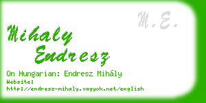 mihaly endresz business card