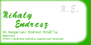 mihaly endresz business card